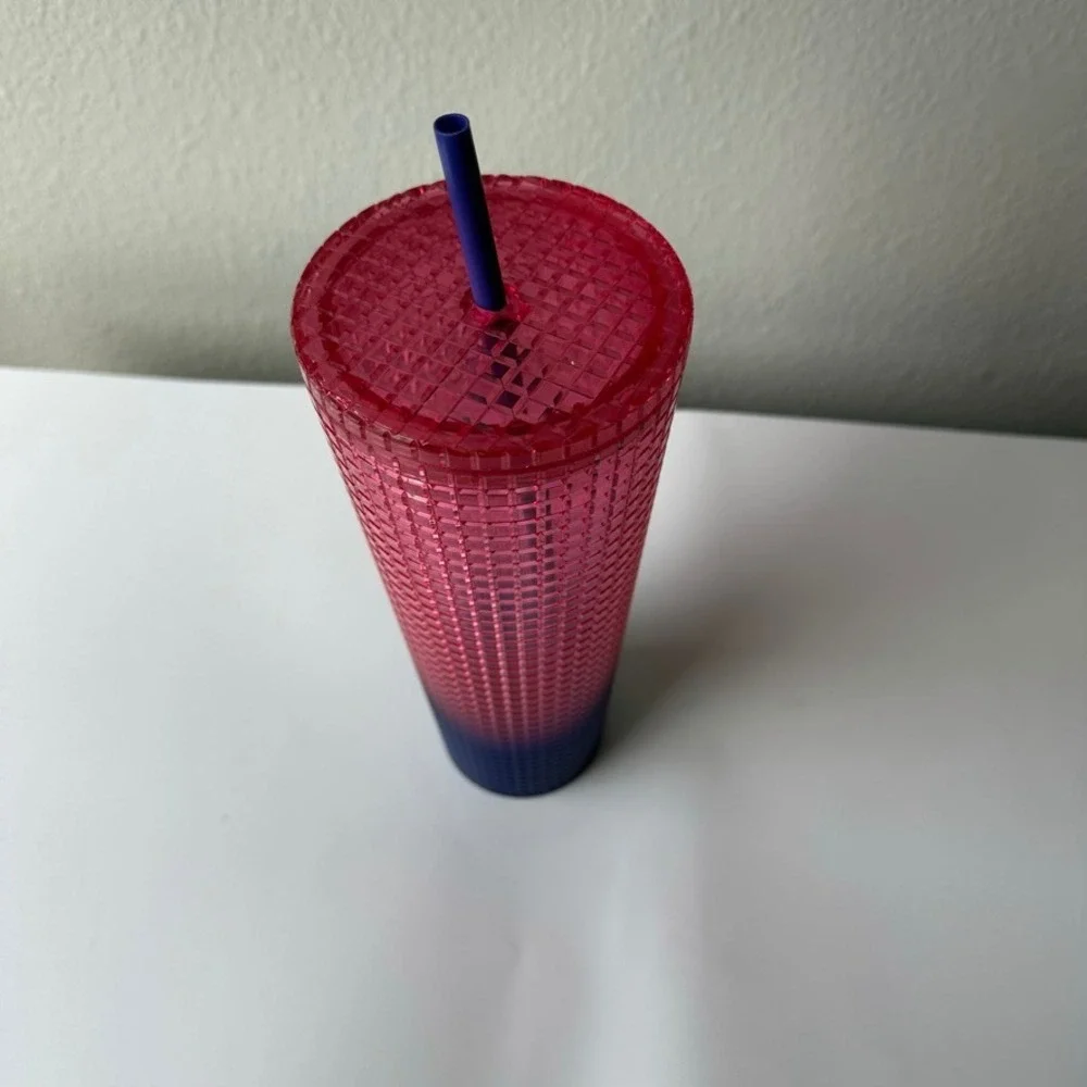 Starbucks Starbucks 24oz Venti Tumbler‎ Pink Blue Gradient Grid Summer 2022